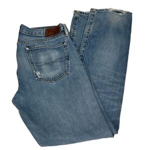 Polo Ralph Lauren Men's 34x32 Slim Fit Denim Jeans Distress